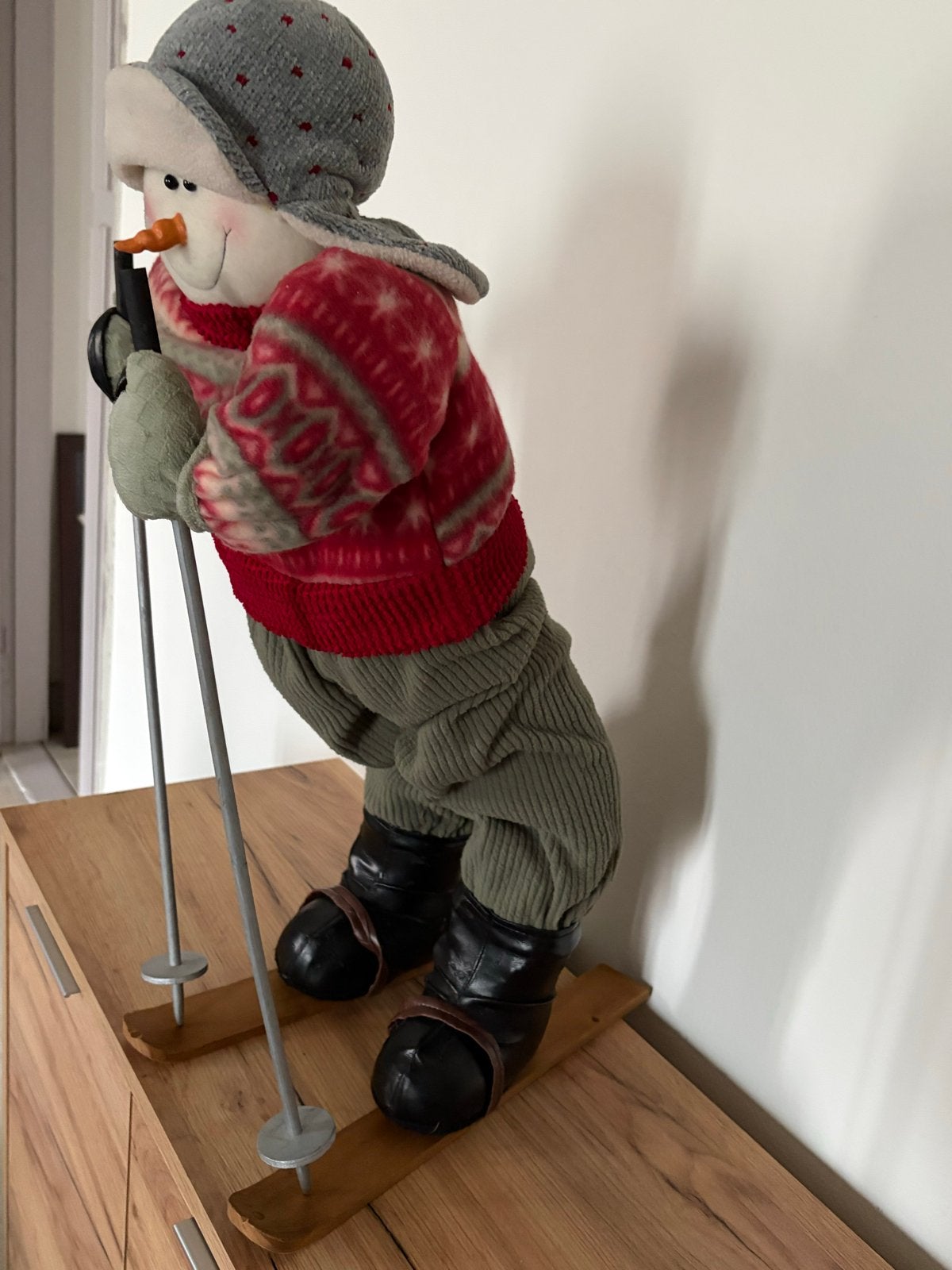 Grote sneeuwpop op ski's, Ophalen, Gebruikt, Meerkleurig, Textiel