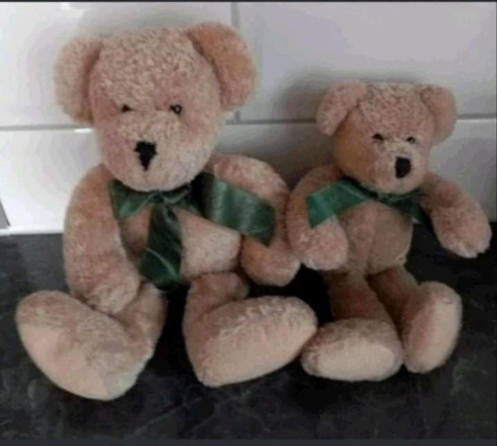 Sunkid beren groene strik 30cm x 23cm.      Nr6, Ophalen, Zo goed als nieuw, Stoffen beer, Overige merken