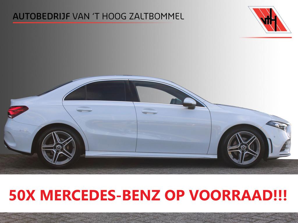 Mercedes-Benz A-Klasse 180 AUT7 AMG LINE WIDESCREEN NAVI CAM, 136 pk, Gebruikt, 4 cilinders, Alcantara