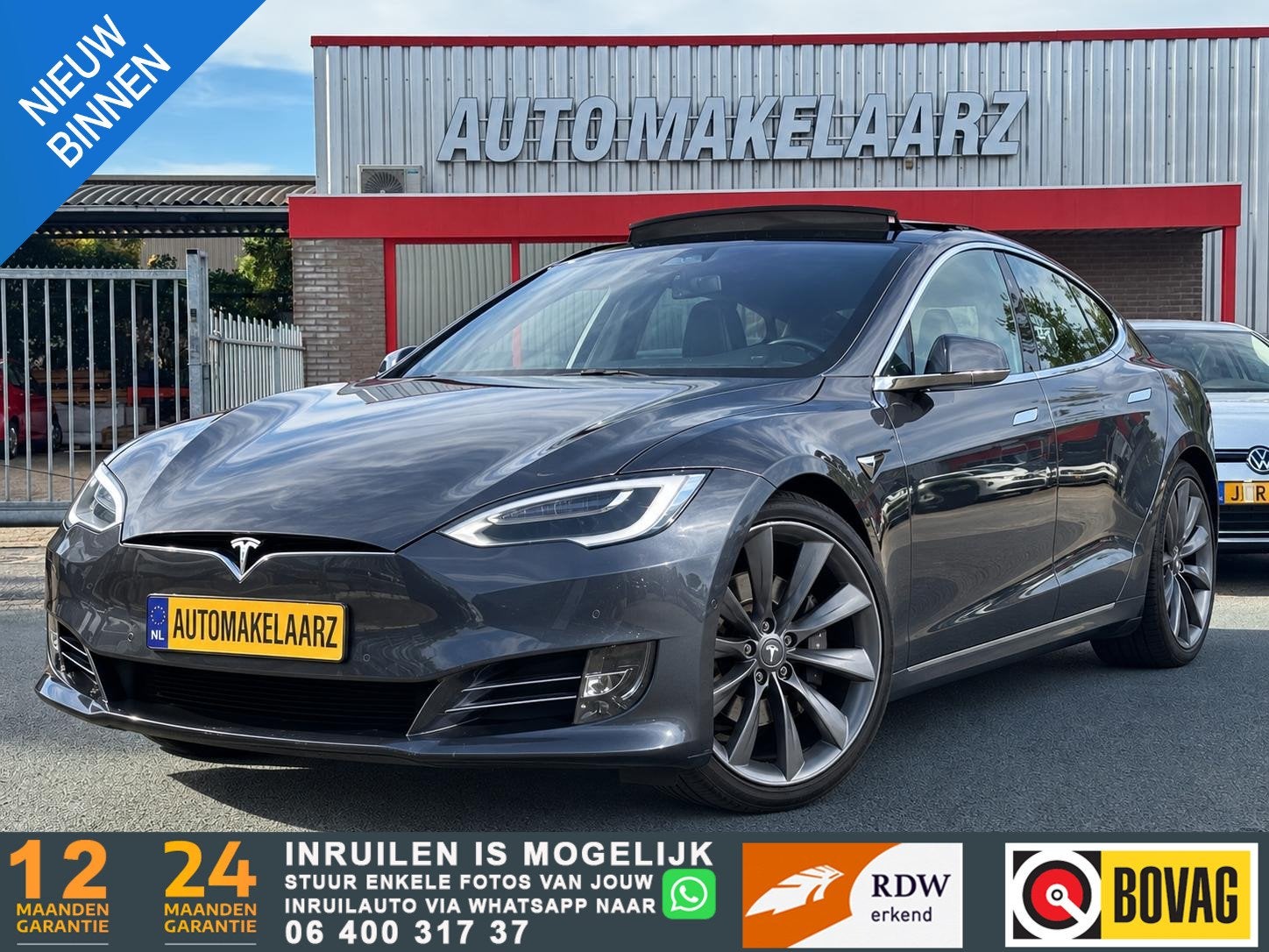 Tesla Model S 75 Base Gratis Superchargen overdraagbaar | MC, Auto's, Automaat, Gebruikt, 75 kWh, 2075 kg