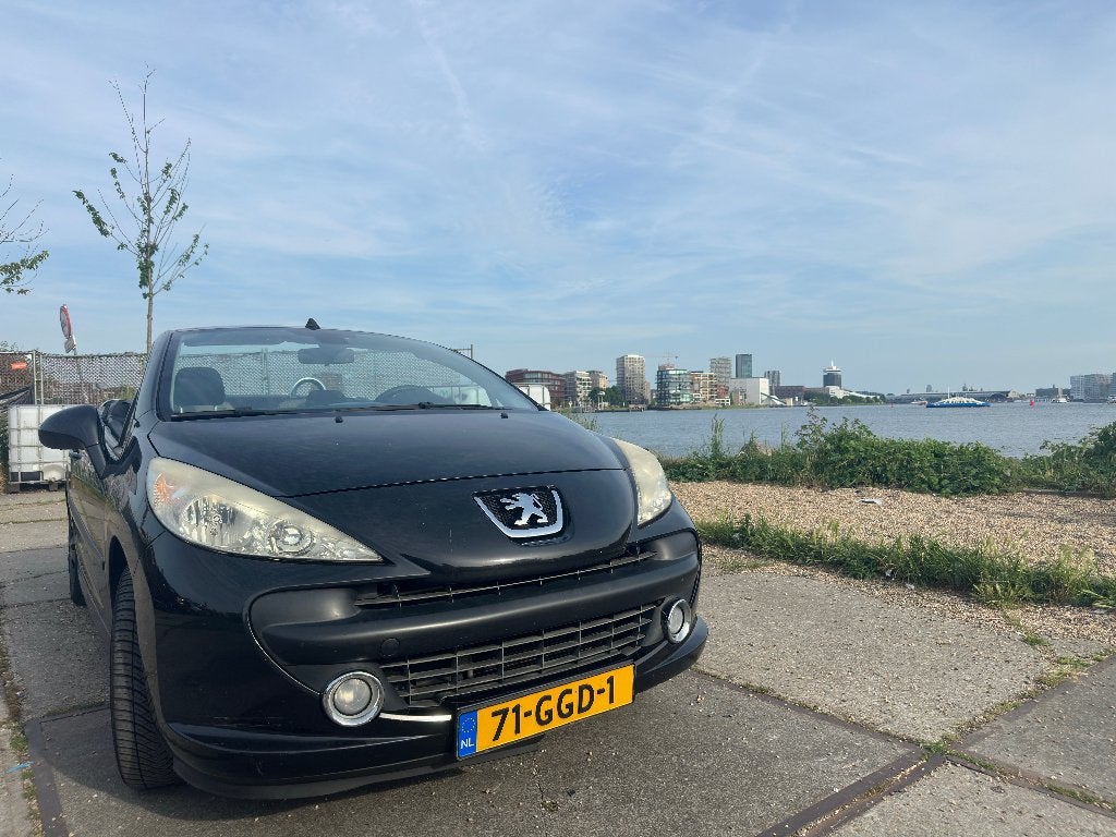 Peugeot 207CC 1.6 VTi CABRIO 2008 ZWART| APK 05-2027| SCHADE, Voorwielaandrijving, Euro 5, Zwart, 4 cilinders