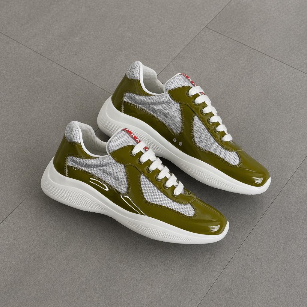 Prada America's Cup Shiny Olive Green, Kleding | Heren, Schoenen, Overige kleuren, Nieuw, Ophalen of Verzenden, Sneakers of Gympen