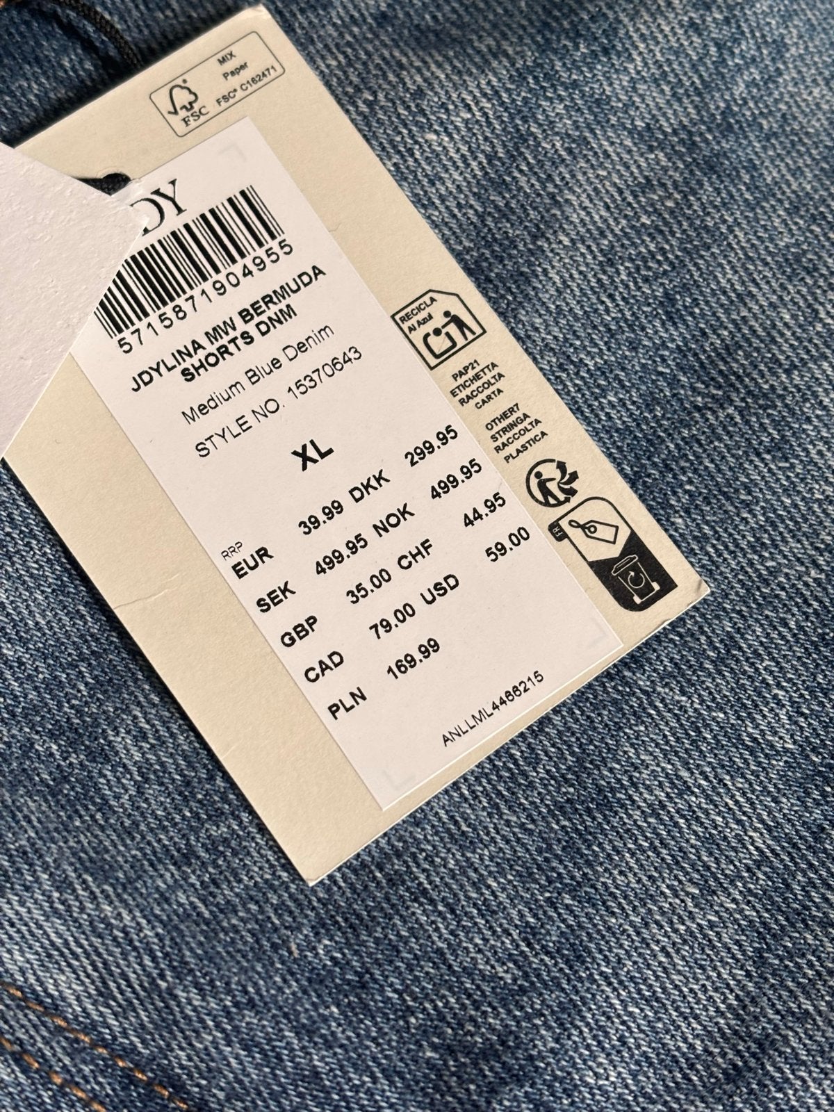 Nieuwe JDY Bermuda Shorts Denim/ jort - Maat XL, Kleding | Dames, Kort, Blauw, Maat 46/48 (XL) of groter, Nieuw