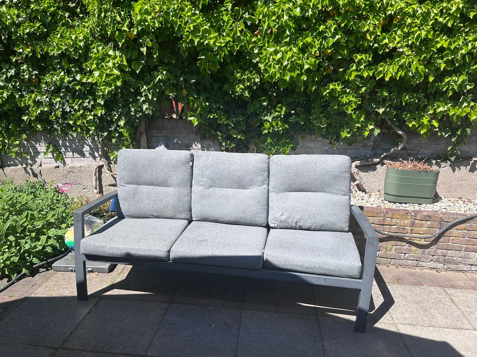 Hartman tuinbank met kussens, Tuin en Terras, Ophalen, Gebruikt, Aluminium