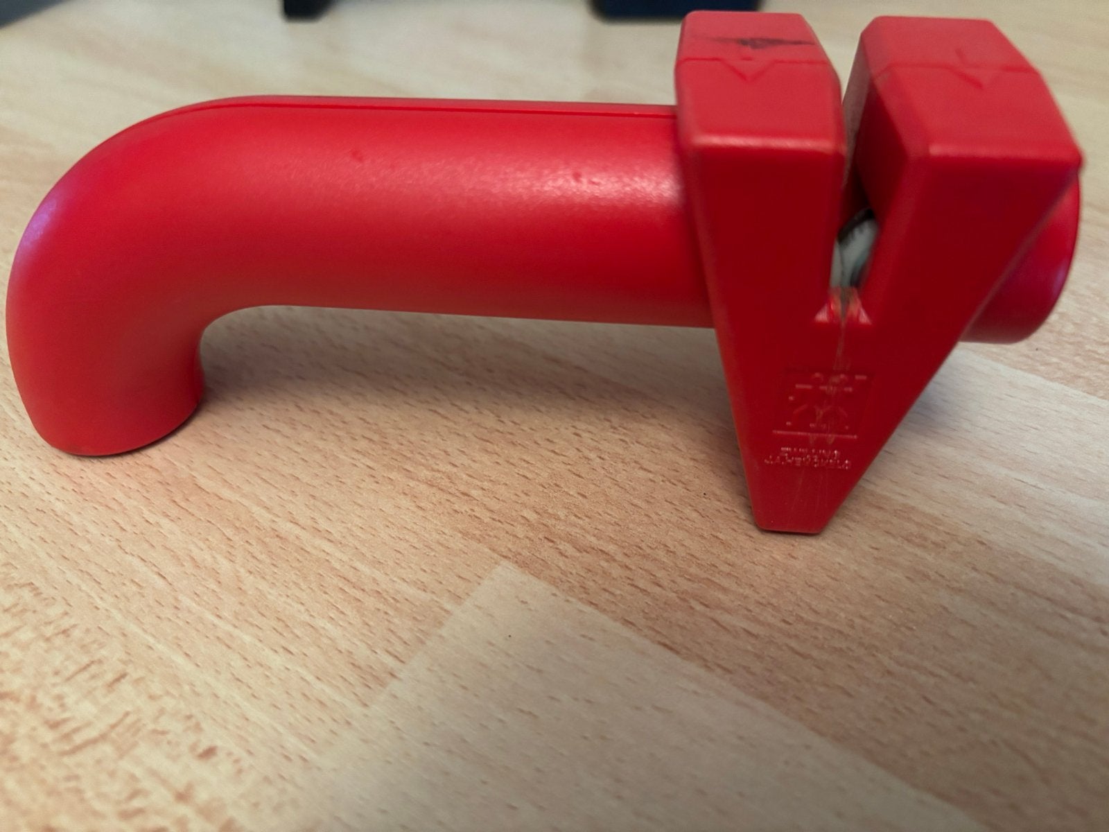 Messenslijper - Rood en Zwart - Keukenaccessoire, Kunststof, Ophalen of Verzenden, Meerkleurig, Overige merken