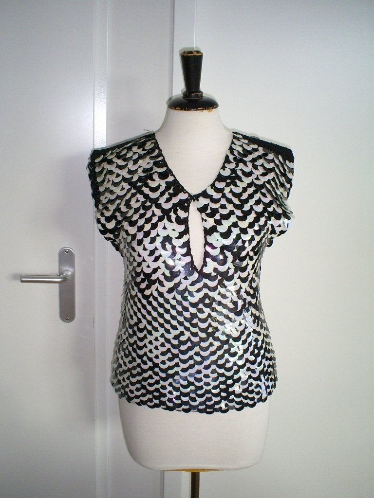 chc italiaans truitje bezet met pailletten mt. M, Kleding | Dames, Verzenden, Zo goed als nieuw, Maat 38/40 (M), Zwart