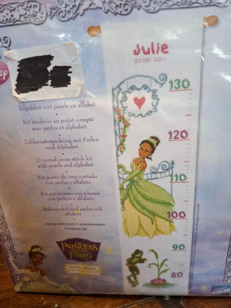 Groeimeter-Disney  Princess and the frog, Ophalen of Verzenden, Nieuw, Borduurpakket