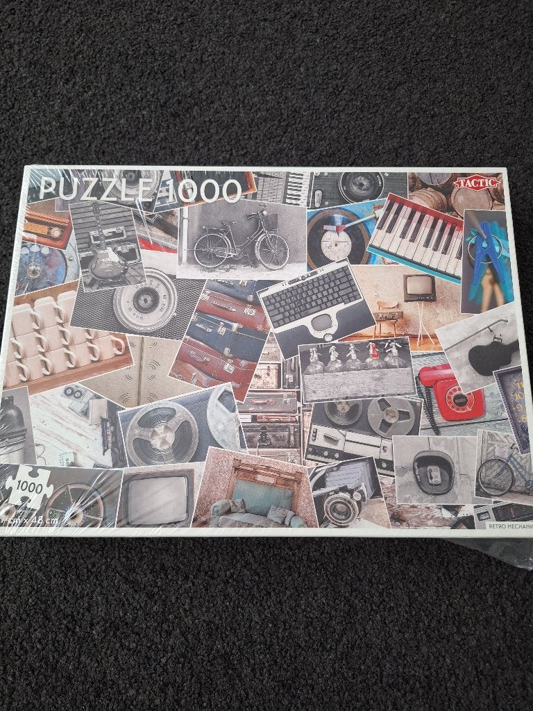 Puzzel retro 1000 stukjes Nieuw in doos met folie eromheen, Ophalen of Verzenden, 500 t/m 1500 stukjes, Nieuw, Legpuzzel
