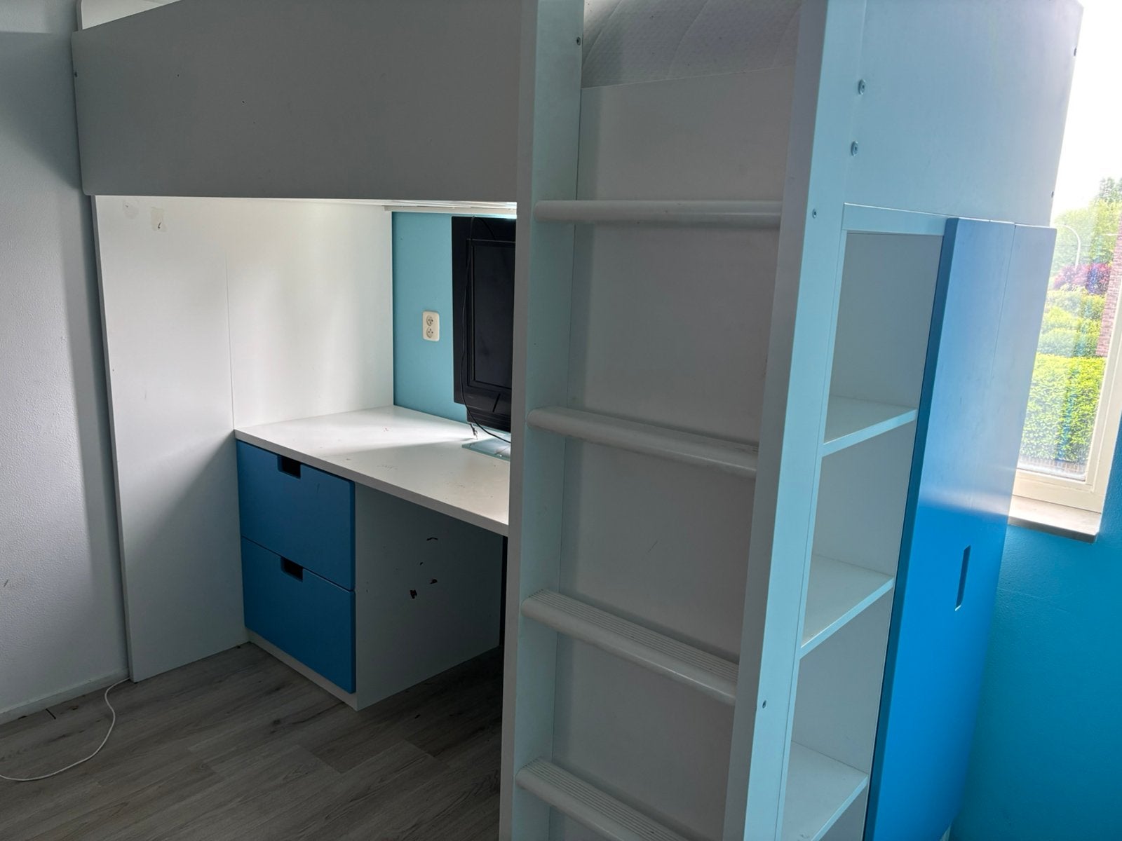 Ikea hoogslaper, Huis en Inrichting, Slaapkamer | Stapelbedden en Hoogslapers, Ophalen, Gebruikt, Eenpersoons, 160 tot 180 cm