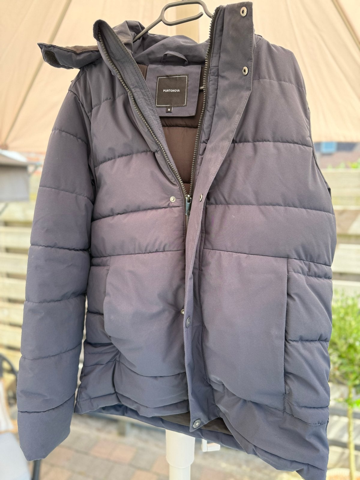 Portonova gewatteerde jas - Maat M, Ophalen of Verzenden, Zo goed als nieuw, Maat 48/50 (M), Blauw