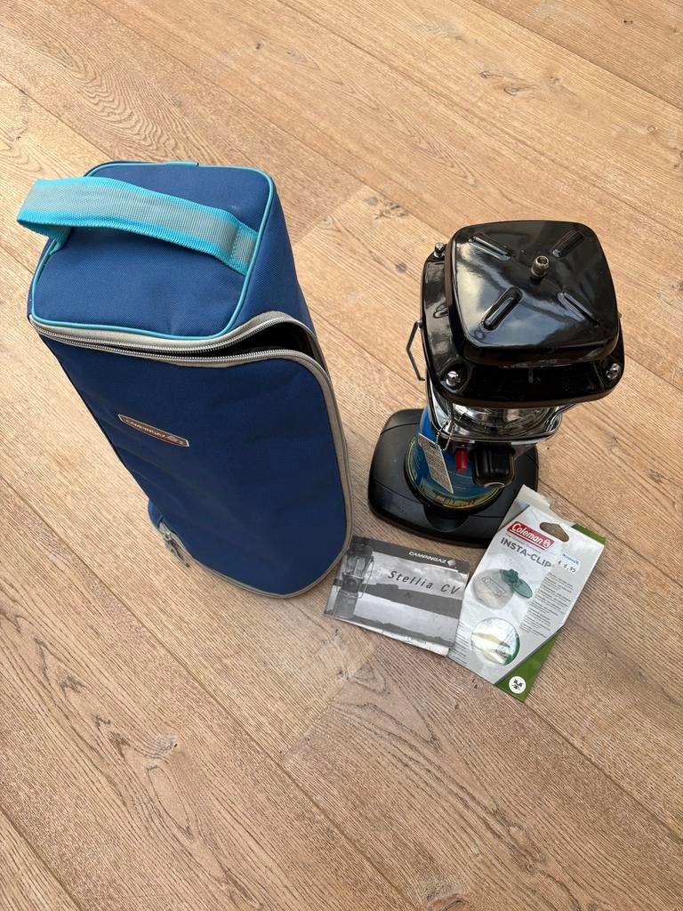 Campingaz Stellia CV gaslamp met hoes, Ophalen of Verzenden, Gebruikt