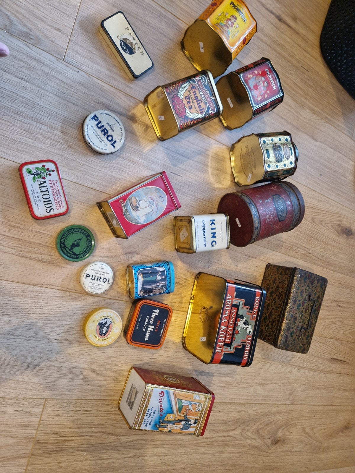 Verzameling van 18 Vintage Blikken - Diverse Merken, Ophalen, Gebruikt