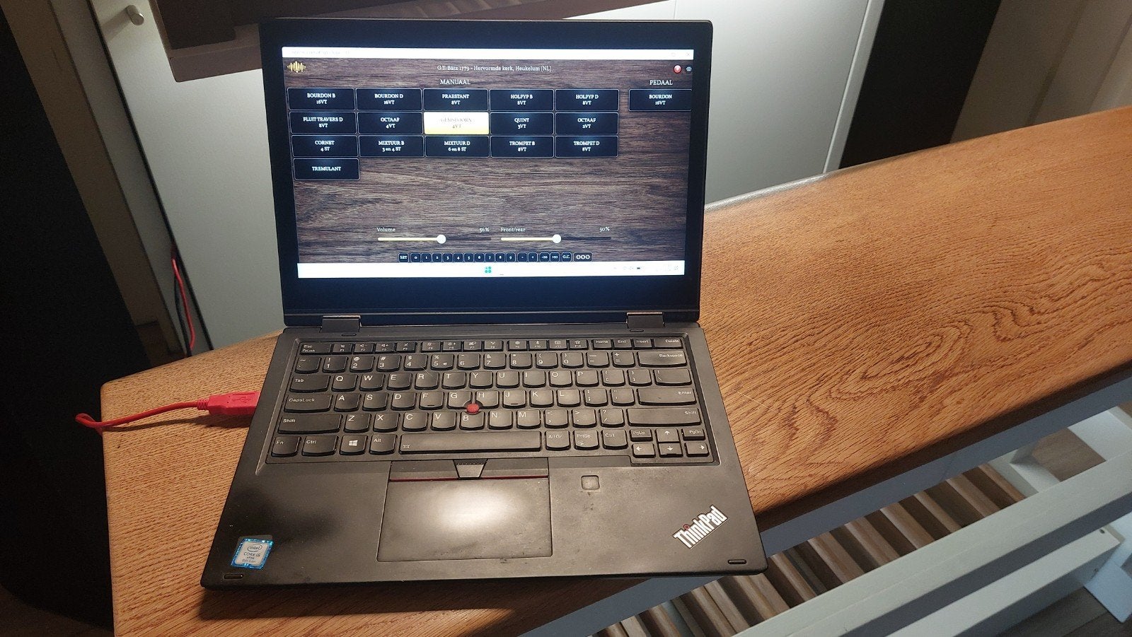 Sweelinq Orgel Laptop Lenovo i5 16GB RAM Touchscreen, Ophalen, Zo goed als nieuw, 2 klavieren, Orgel
