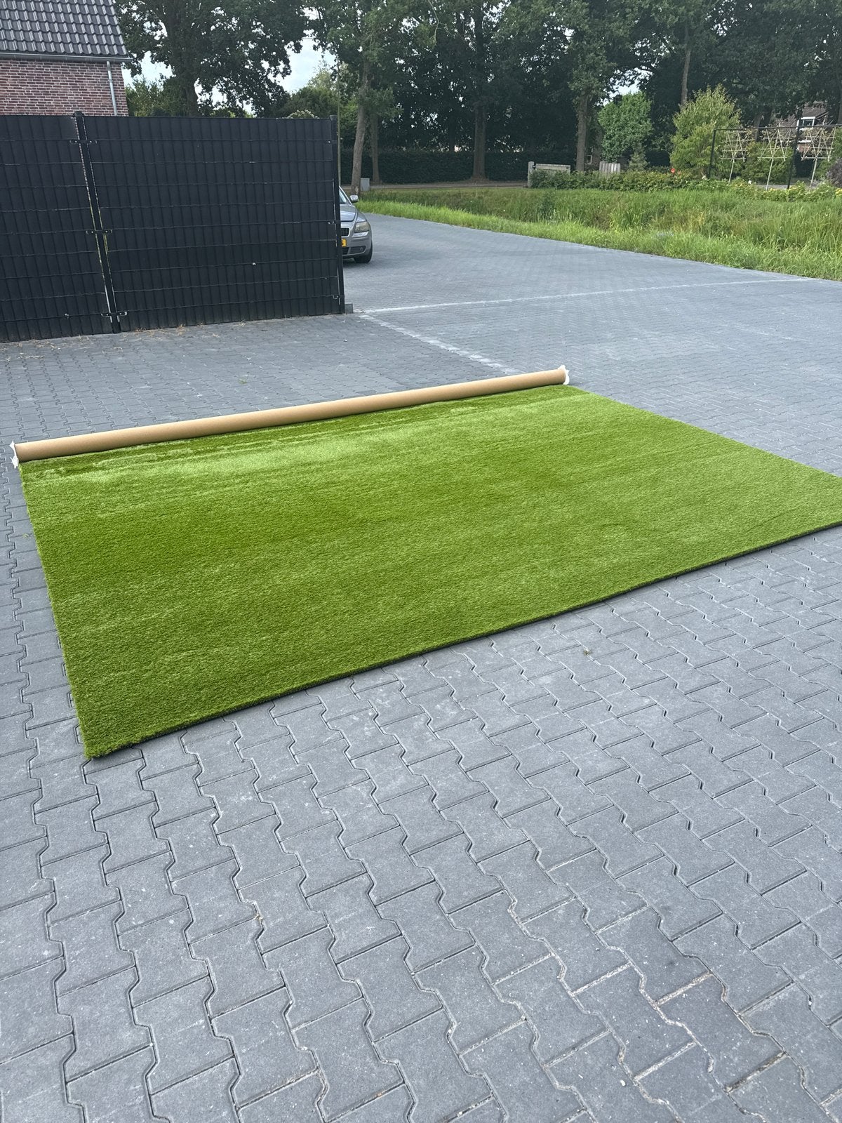 Coupon kunstgras 35 mm - Ideaal voor tuin of balkon 2,9x4, Tuin en Terras, Ophalen, Zo goed als nieuw, Minder dan 10 m², Kunstgras