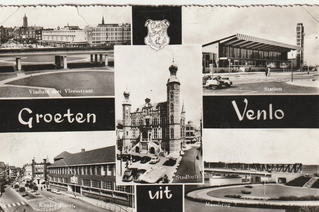 Groeten uit Venlo, Ophalen of Verzenden, 1940 tot 1960, Gelopen, Limburg