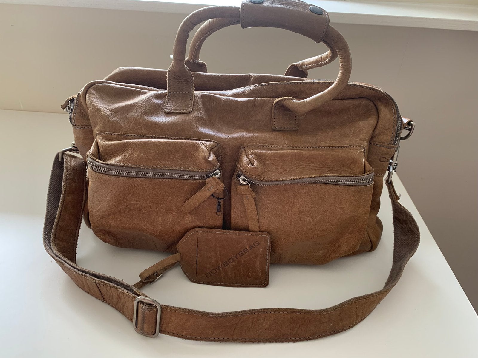 CowboysBag Leer bruin/luiertas, Ophalen of Verzenden, Zo goed als nieuw