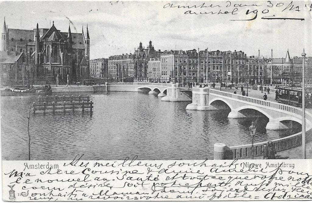 AK Amsterdam - Nieuwe Amstelbrug, Verzenden, Voor 1920, Gelopen, Noord-Holland