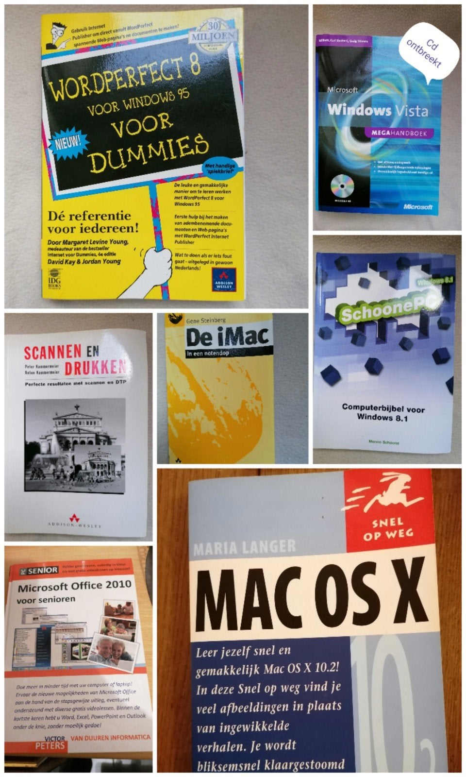 Pakket informatica boeken: Windows, Mac, Office, Scannen, Ophalen of Verzenden, Gelezen