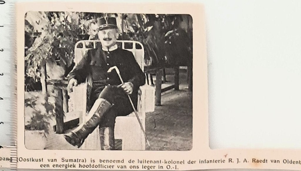 Leger Indië 1915; Luit.Kol Raedt v.Oldenbarnevelt com. Palem, Verzenden, Voor 1940, Gebruikt, Overige onderwerpen