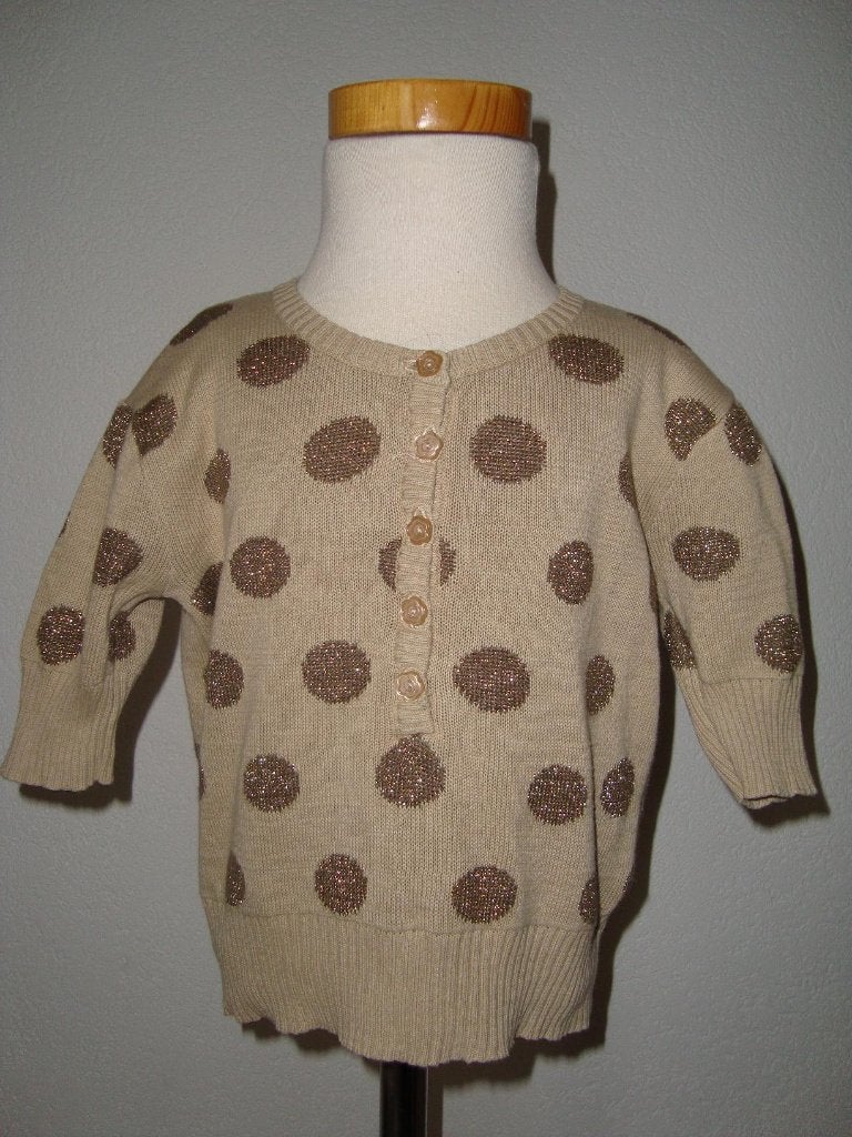 JILLY gouden bolletjes truitje 110 in ~~nieuw~~ staat, Verzenden, Zo goed als nieuw, Meisje, Trui of Vest