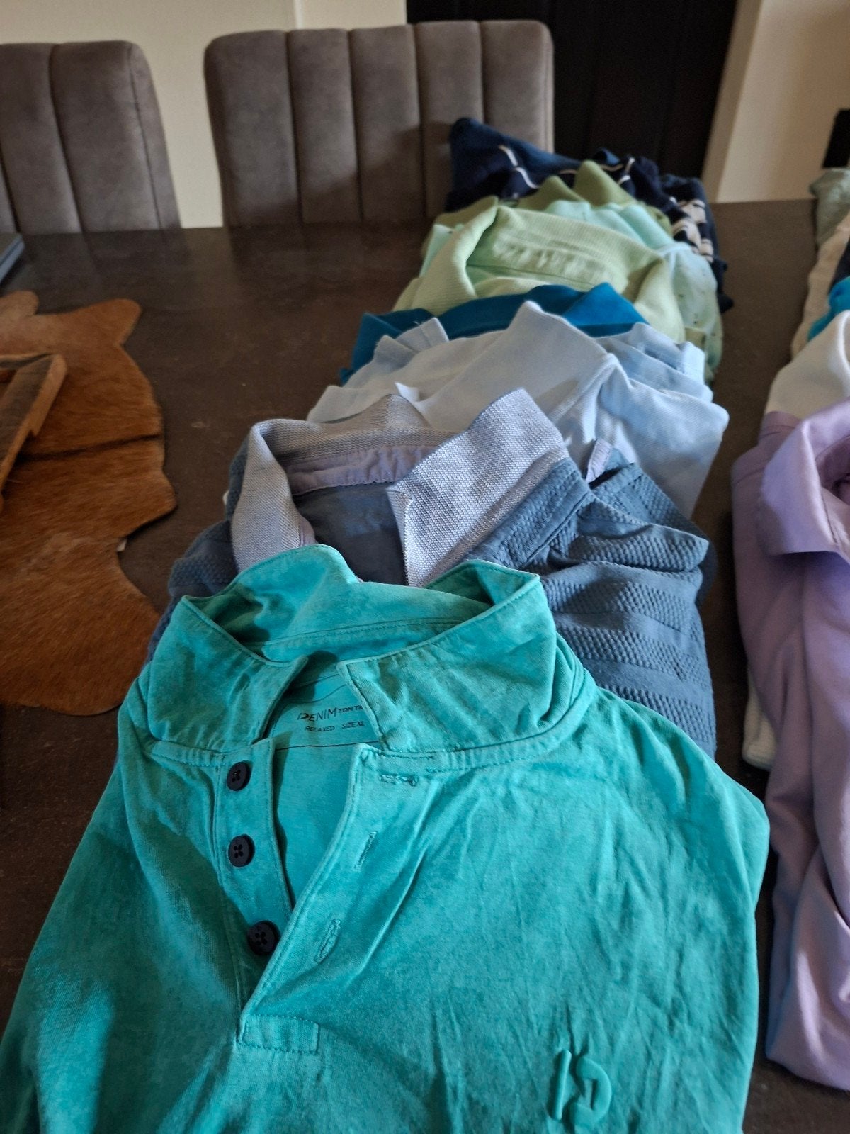 17 shirts maat L en een paar XL, Ophalen of Verzenden, Gedragen, Maat 52/54 (L), Blauw