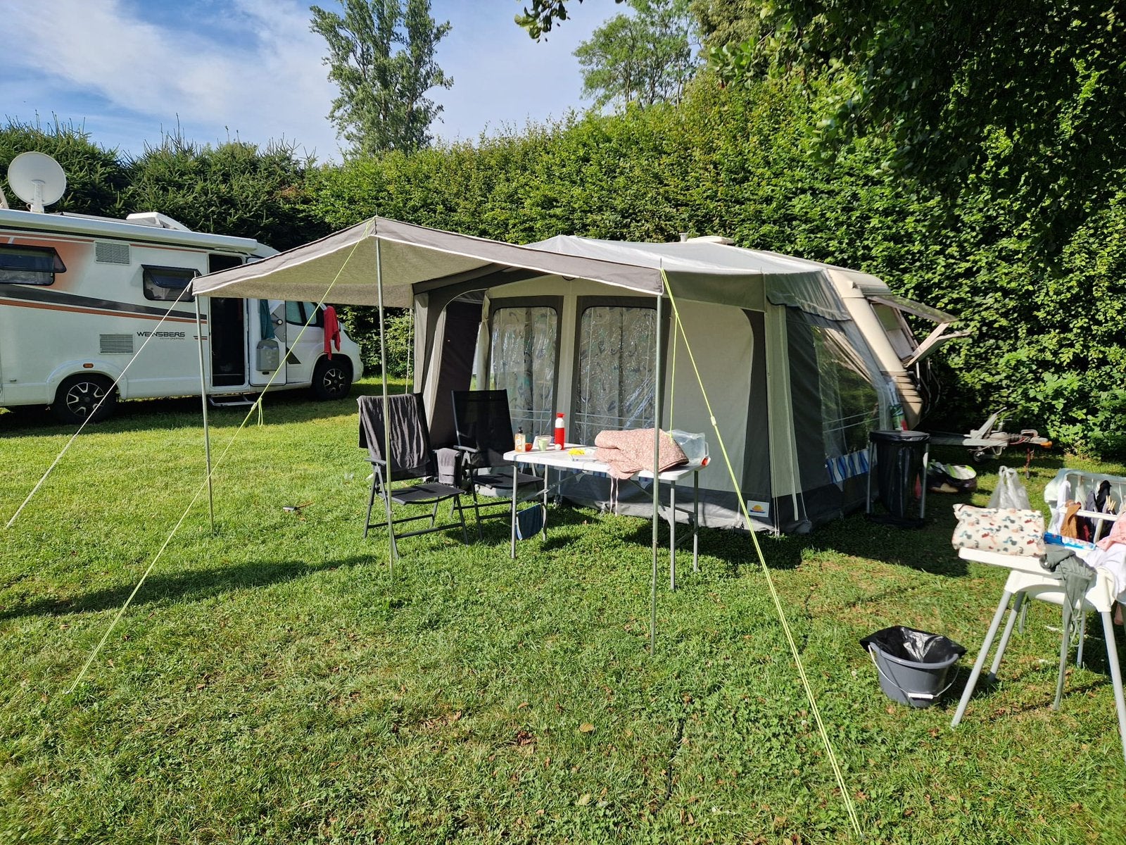 Kip caravan de Luxe KL34 met alle toebehoren, Caravans en Kamperen, Caravans, Uitbouw voortent, Kip, Kleine zit, Particulier
