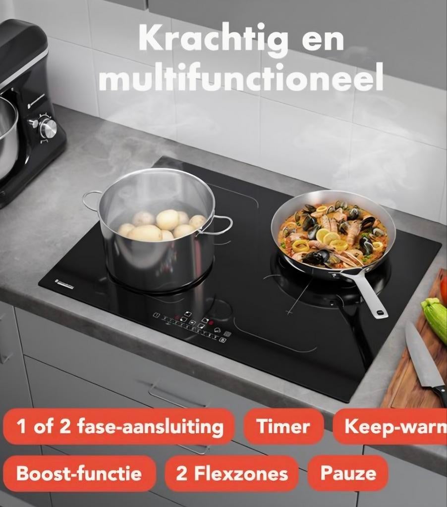 Kitchenbrothers Inductie Kookplaat - NIEUW IN DOOS +Garantie, Witgoed en Apparatuur, Kookplaten, Nieuw, Inbouw, Elektrisch, 4 kookzones