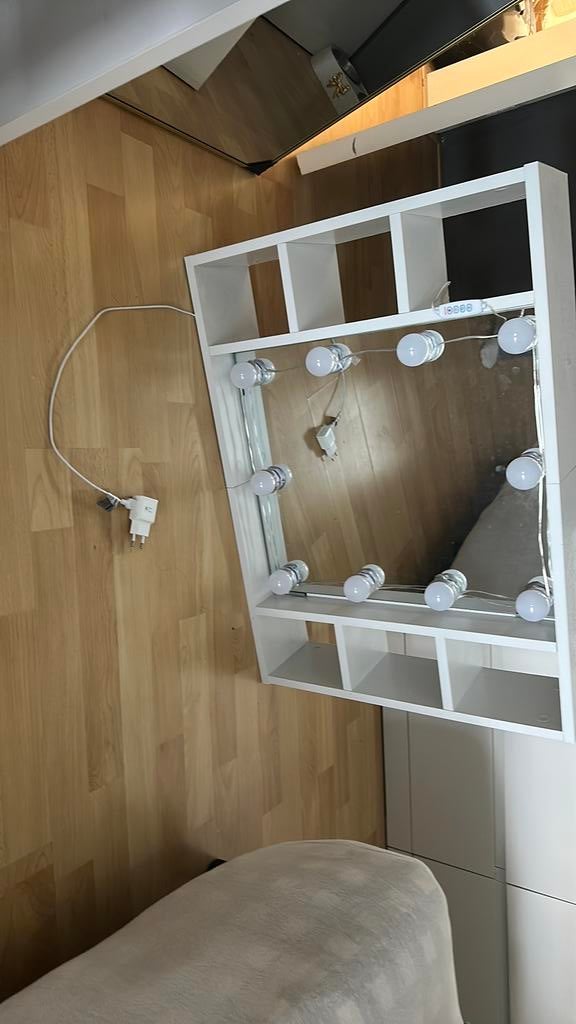 Hollywood spiegel, Ophalen, Gebruikt, Minder dan 100 cm, Rechthoekig