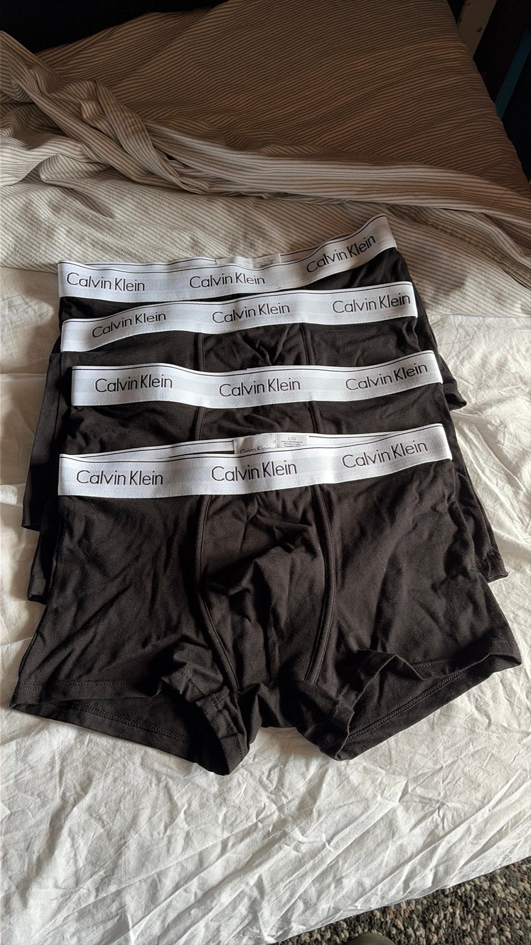 4 zwarte calvin klein onderbroeken, Kleding | Heren, Ondergoed, Ophalen of Verzenden, Zwart, Boxer