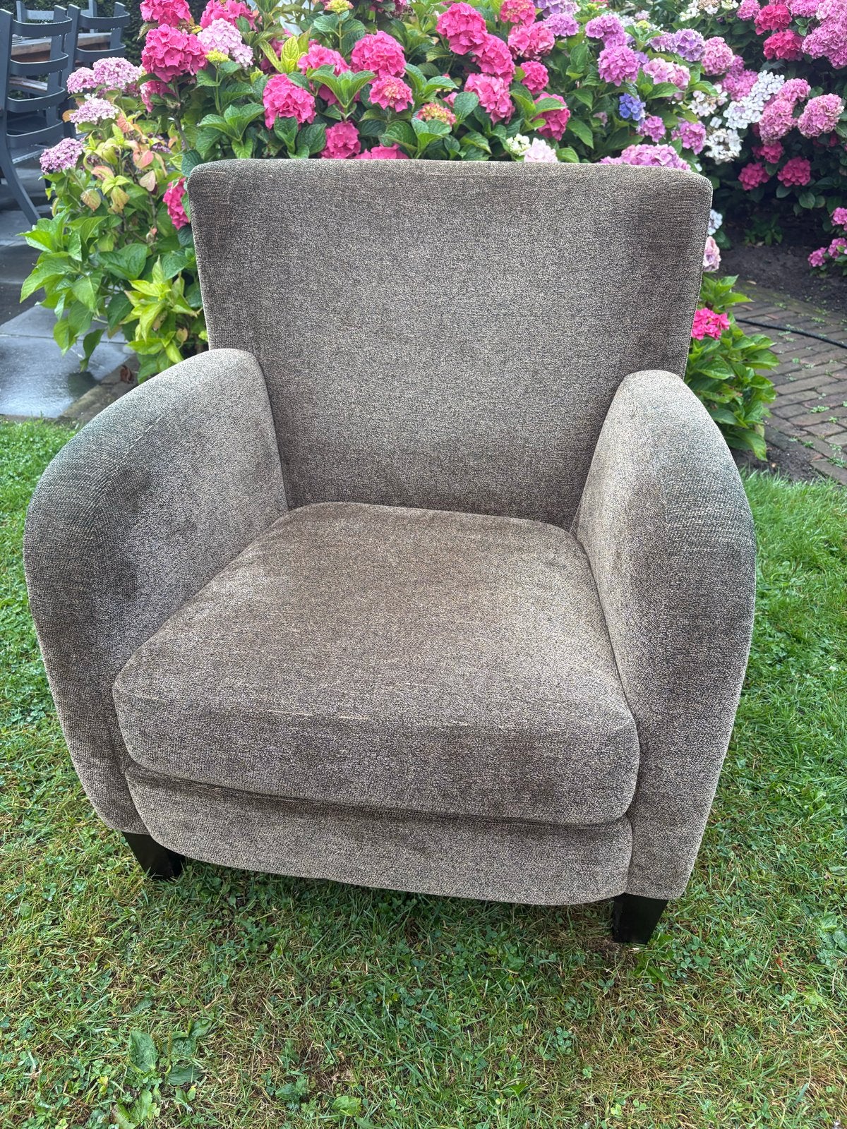 Bruine stoffen stoel, Ophalen, Gebruikt, Minder dan 75 cm, Stof