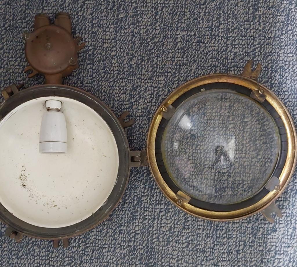 IN PRIJS VERLAAGD! Vintage scheepslamp / patrijspoort lamp, Ophalen