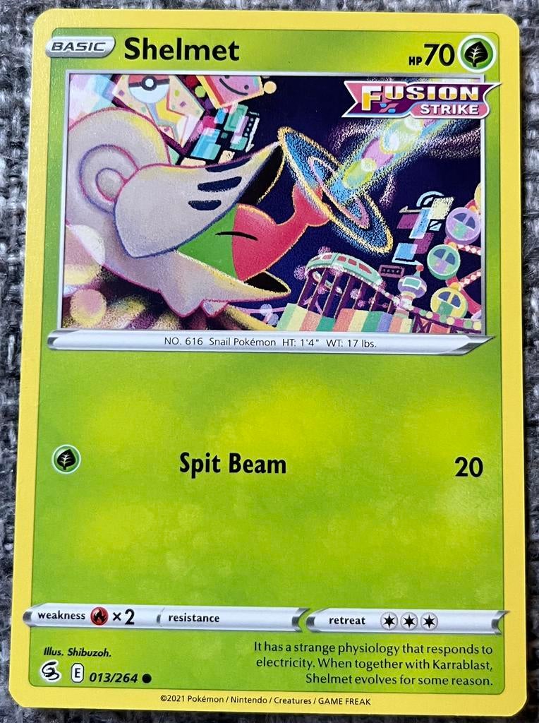 Pokémonkaart van Shelmet (616) • Fusion Strike (013/264), Verzenden, Nieuw, Losse kaart