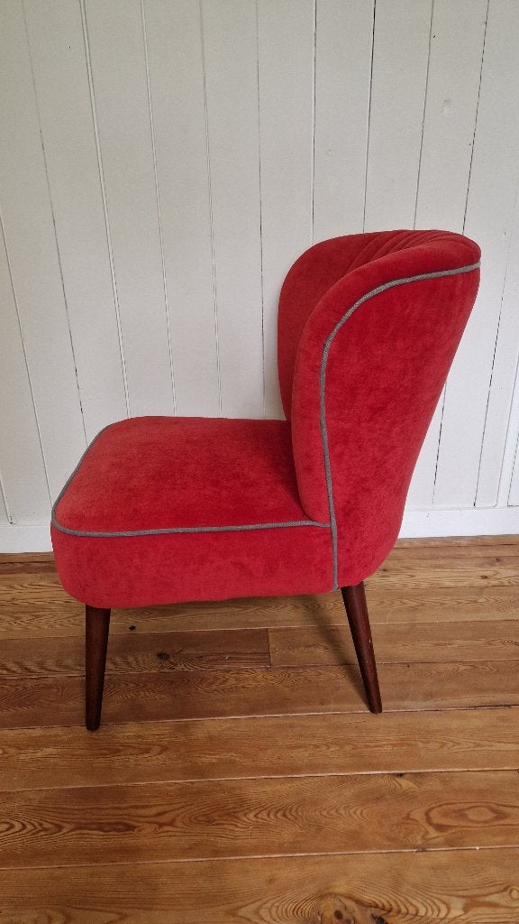 Dutchbone Smoker Fauteuil - Rood, Ophalen, 75 tot 100 cm, Zo goed als nieuw, Stof