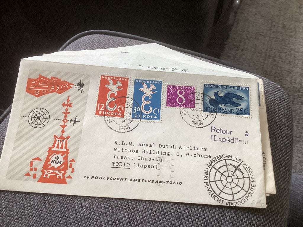 No2545 KLM Amsterdam Tokio 30-10-1958 Nederland jaargang, Ophalen, Onbeschreven, Nederland