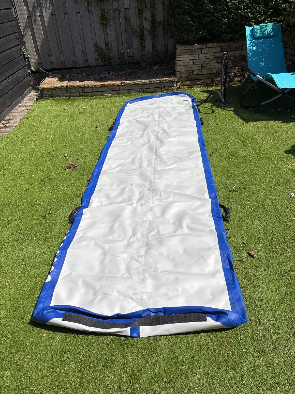 Turnmat/matras 4 meter met opbergtas, Sport en Fitness, Turnen, Ophalen, Zo goed als nieuw, Meerkleurig, Materiaal