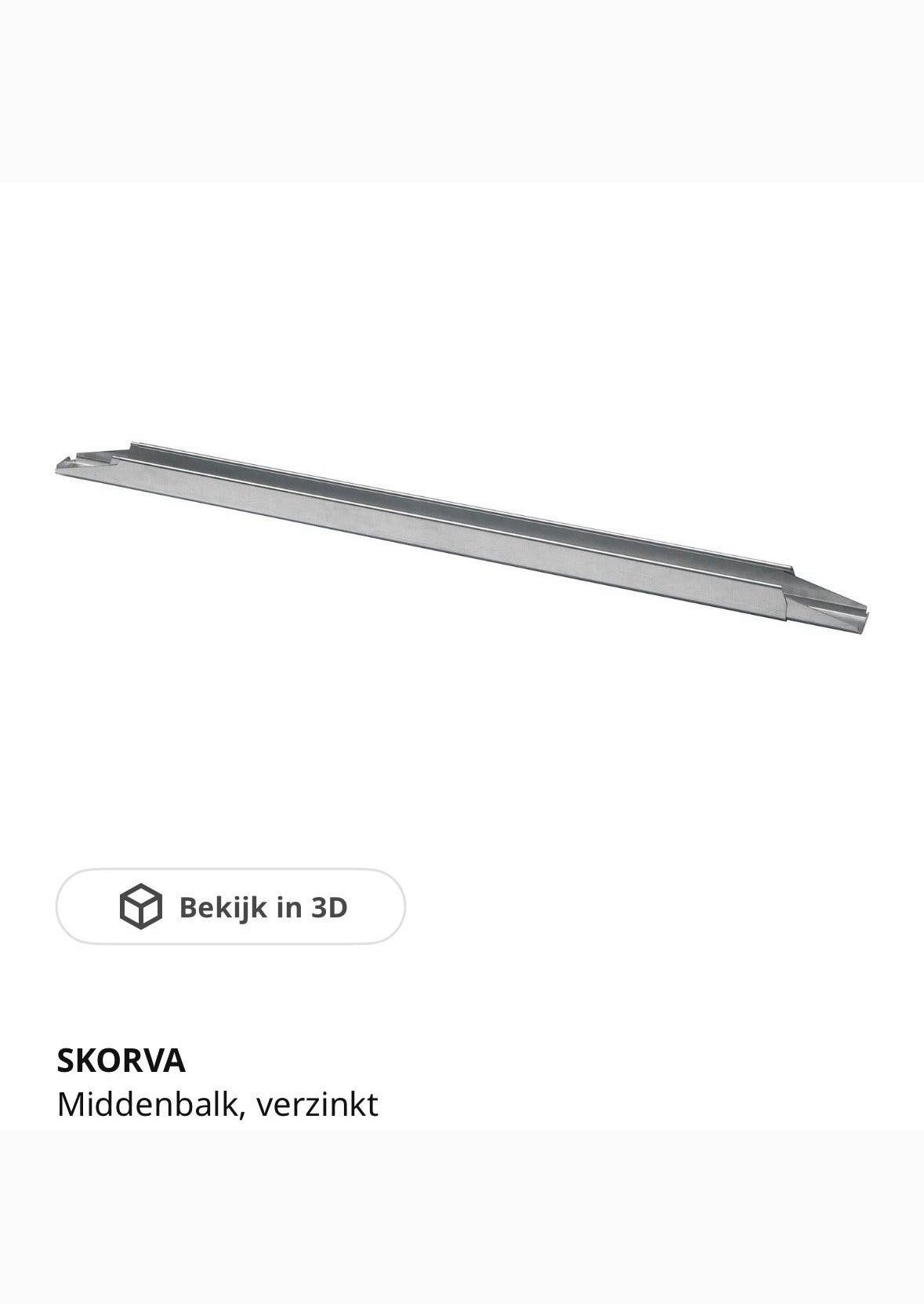 Middelbalk ikea, Ophalen, Eenpersoons, Wit, Zo goed als nieuw