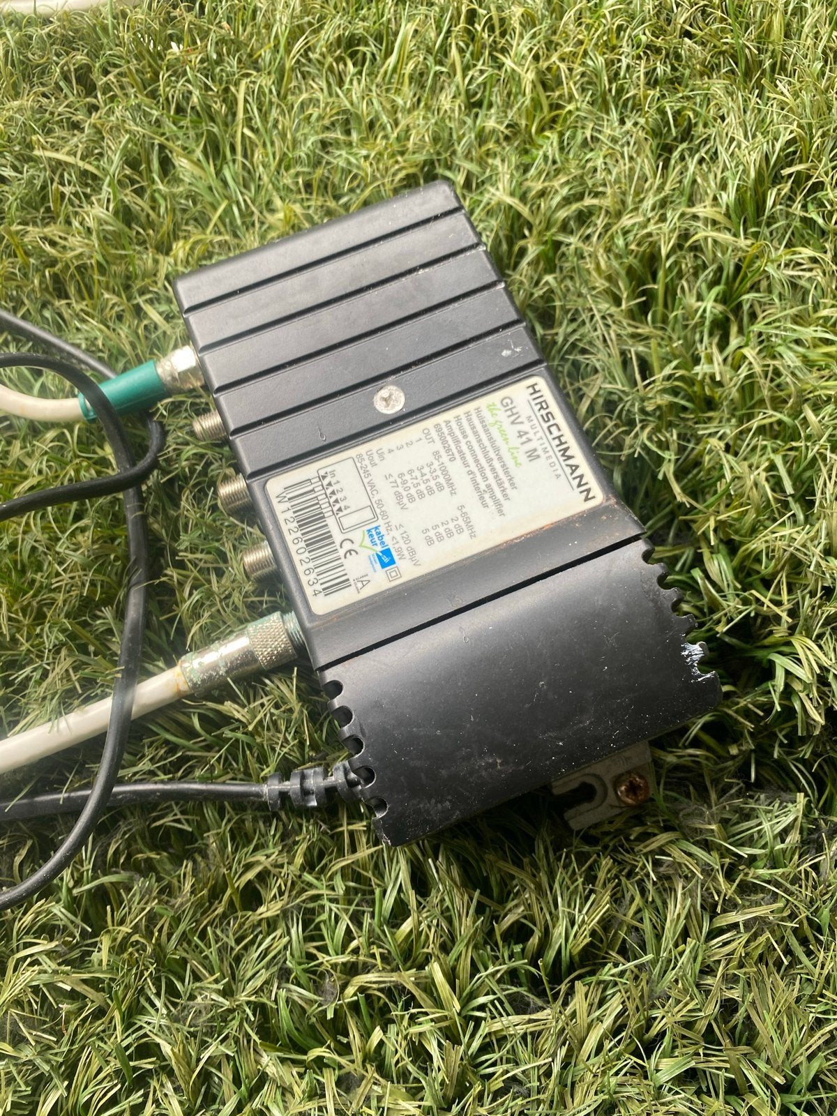 Hirschmann GHV 41 M versterker met kabels, Ophalen, Gebruikt, Minder dan 2 meter, Coaxiale kabel
