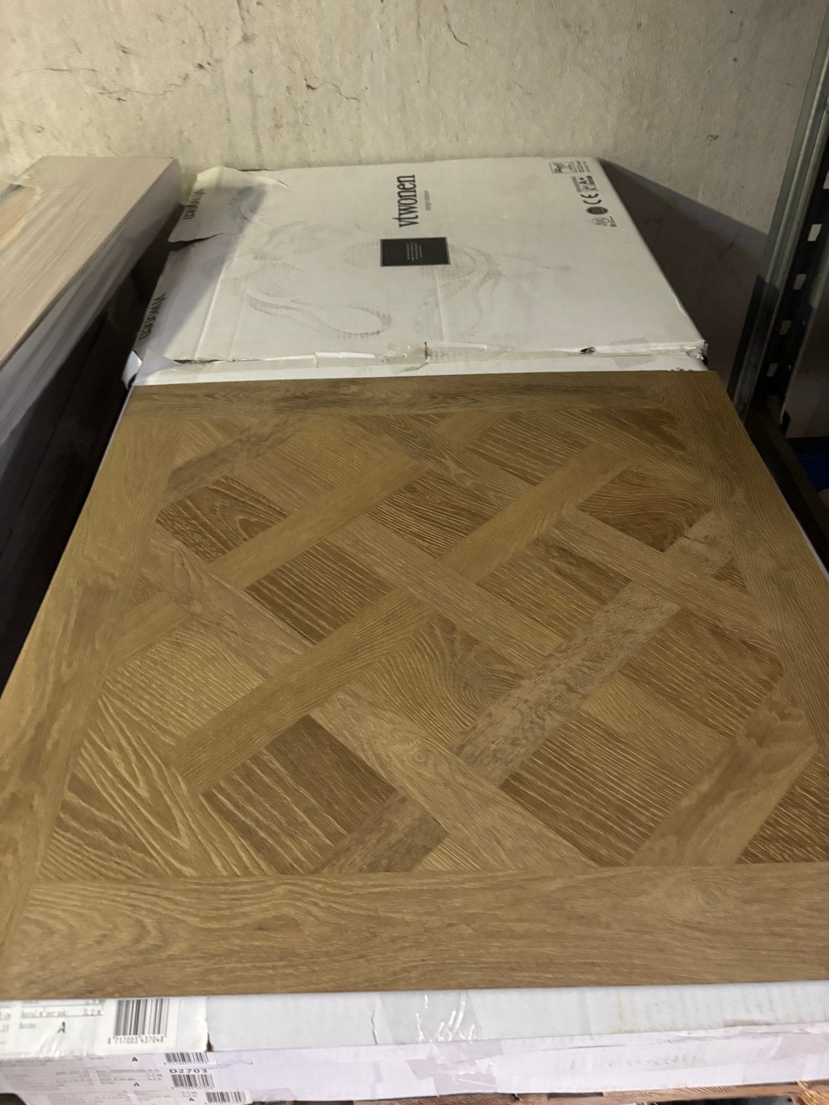 60m2 Plak PVC Eiken Vloer - Nieuw in Doos, Ophalen, 50 tot 150 cm, Overige typen, Nieuw