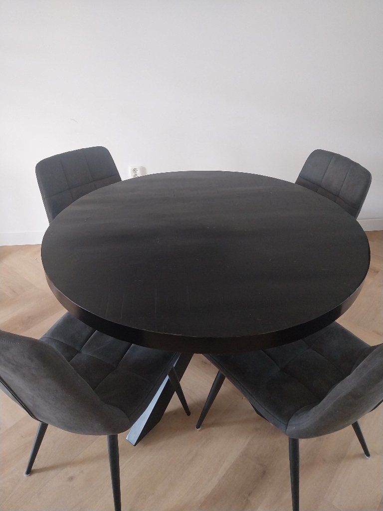 Eethoek mangohout, Huis en Inrichting, Tafels | Eettafels, Ophalen, Gebruikt, 100 tot 150 cm, 50 tot 100 cm