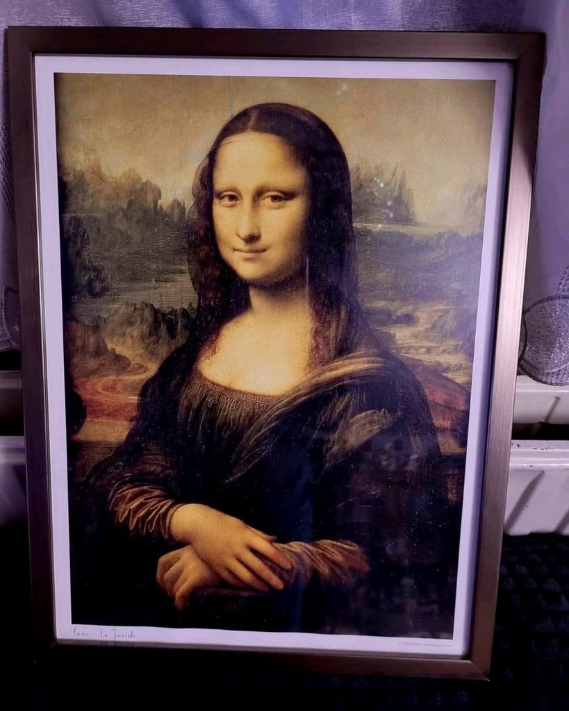 Mona Lisa reproductie in lijst, Ophalen of Verzenden