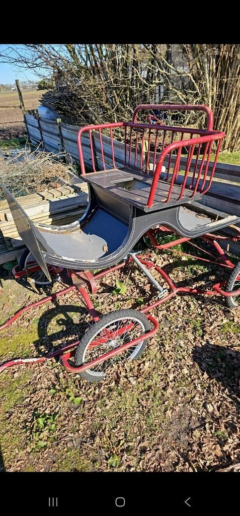 Pony men wagen, Dieren en Toebehoren, Rijtuigen en Koetsen, Gebruikt, Pony
