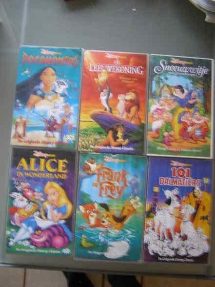 6 Disney Classics video's, Alle leeftijden, Ophalen of Verzenden, Zo goed als nieuw