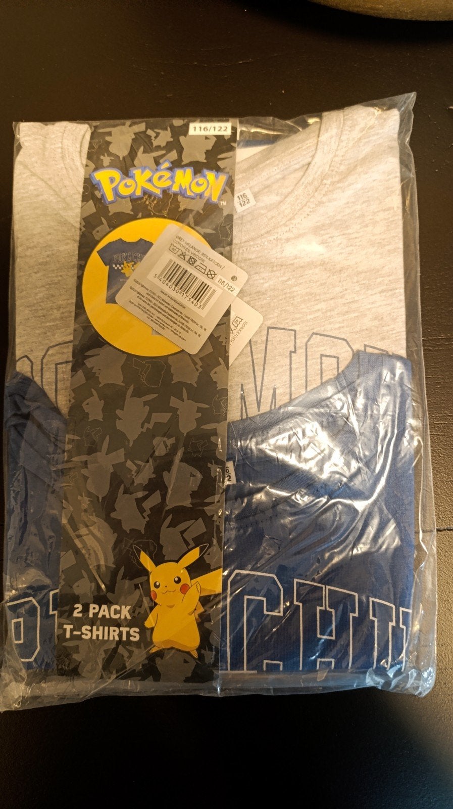 Nieuwe Pokémon T-shirts (2-pack) - 116/122 Pikachu design, Ophalen of Verzenden, Nieuw, Pokémon, Jongen of Meisje