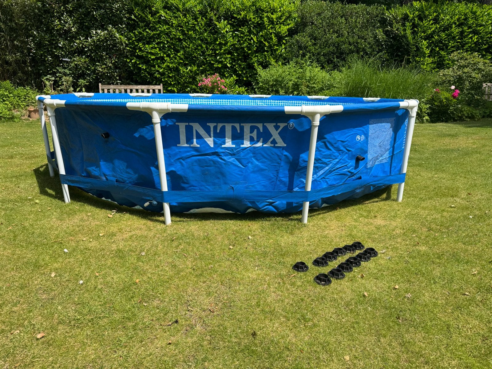 Intex Opzet Zwembad Rond 366x76cm Compleet met Accessoires, Tuin en Terras, Zwembaden, Gebruikt, Opzetzwembad, Minder dan 80 cm