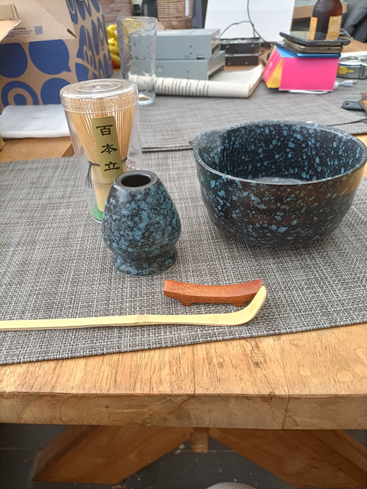 Nieuw en compleet matcha thee set, Overige typen, Hout, Nieuw, Ophalen of Verzenden