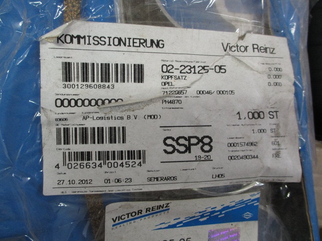 Koppakkingset Opel 1900 blok, Ophalen of Verzenden, Nieuw, Opel