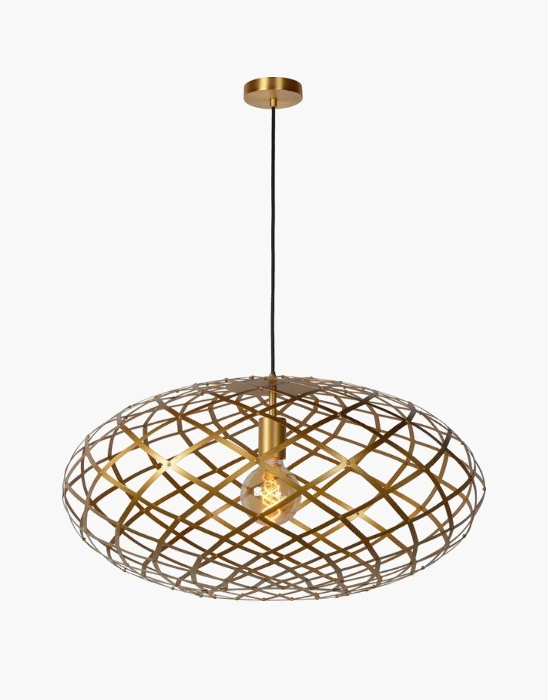 Lucide Wolfram hanglamp 65cm 1x E27 Brons WEG=WEG, Ophalen, ., Lucide, E27 (groot)