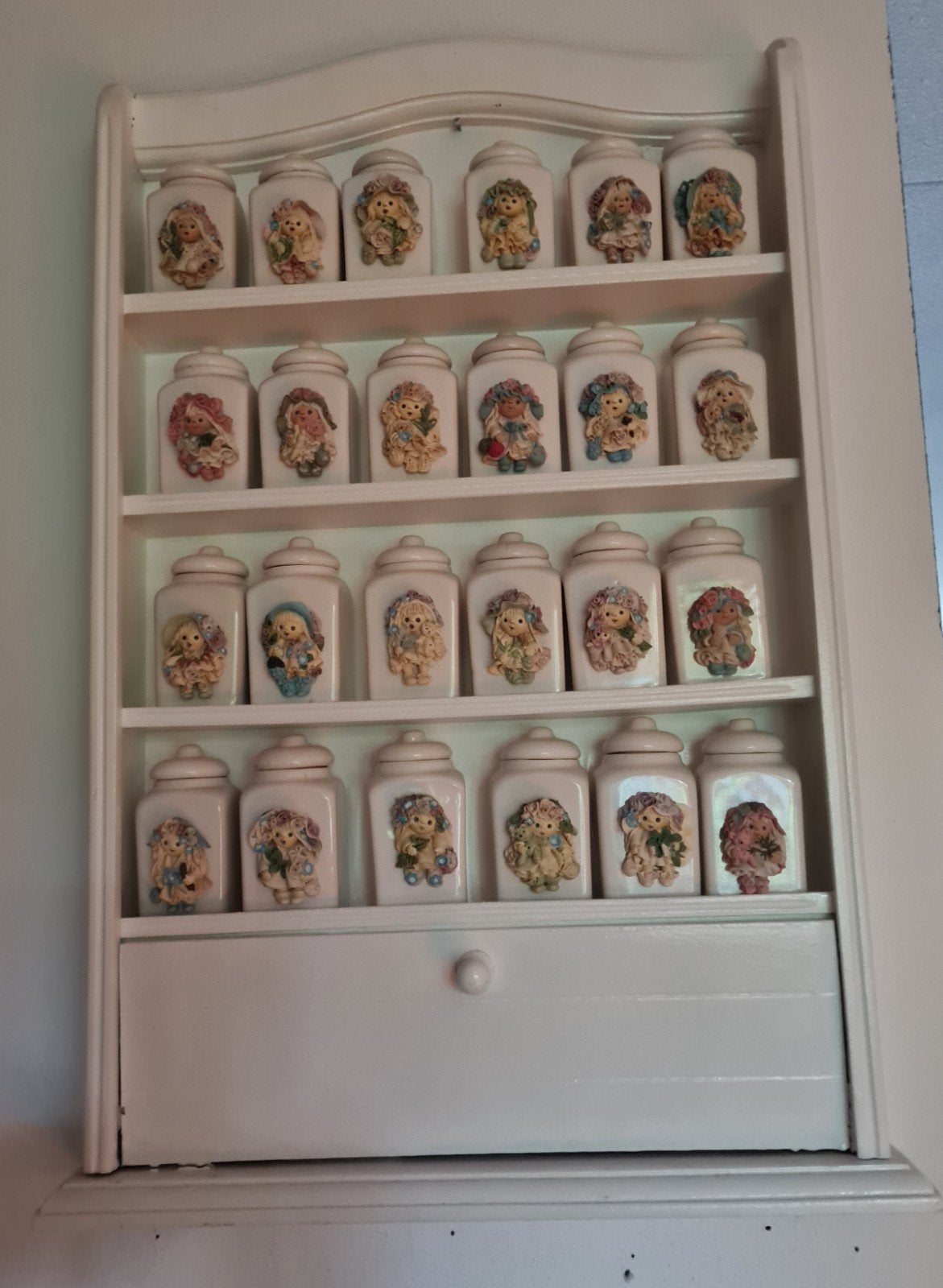 Goldina Art-Collection kruidenpotjes met rek, Vintage, Meerkleurig, Ophalen of Verzenden, Zo goed als nieuw