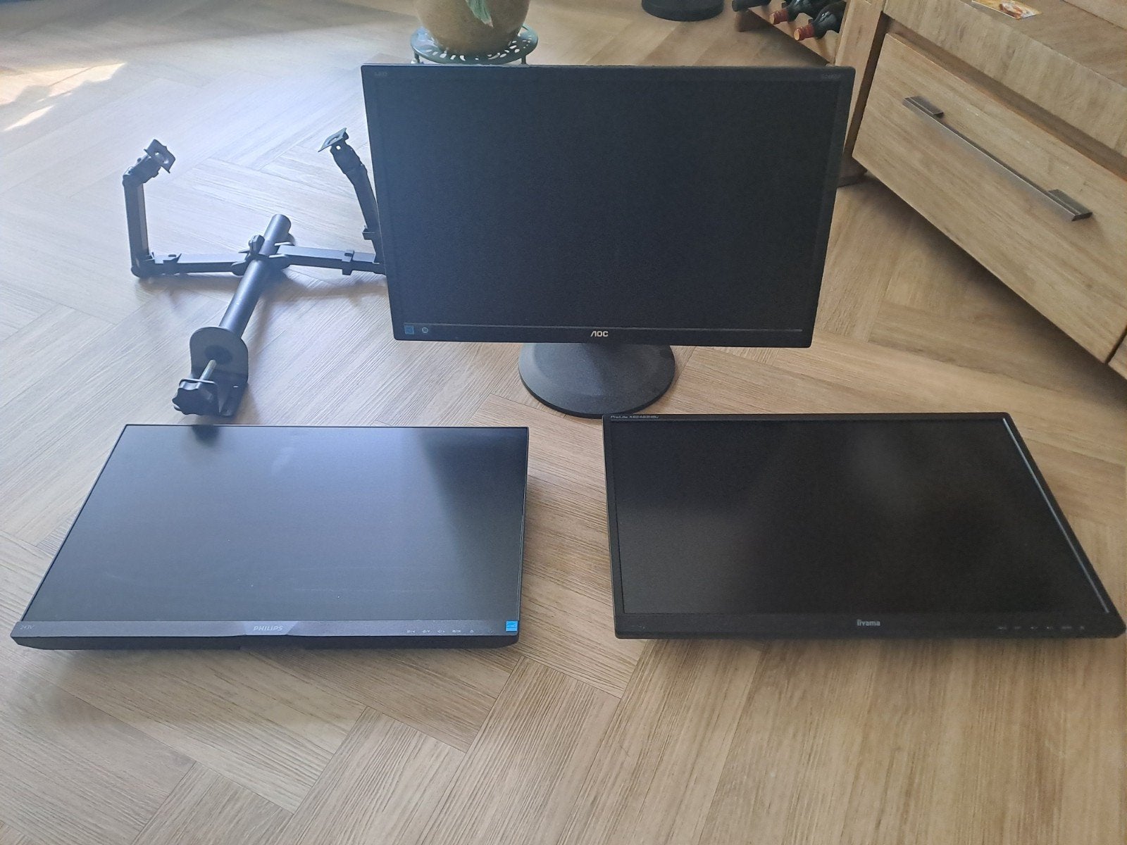 3 monitoren (AOC, Iiyama, Philips), Computers en Software, Monitoren, Gebruikt, AOC, Iiyama, Philips, HDMI, Full HD