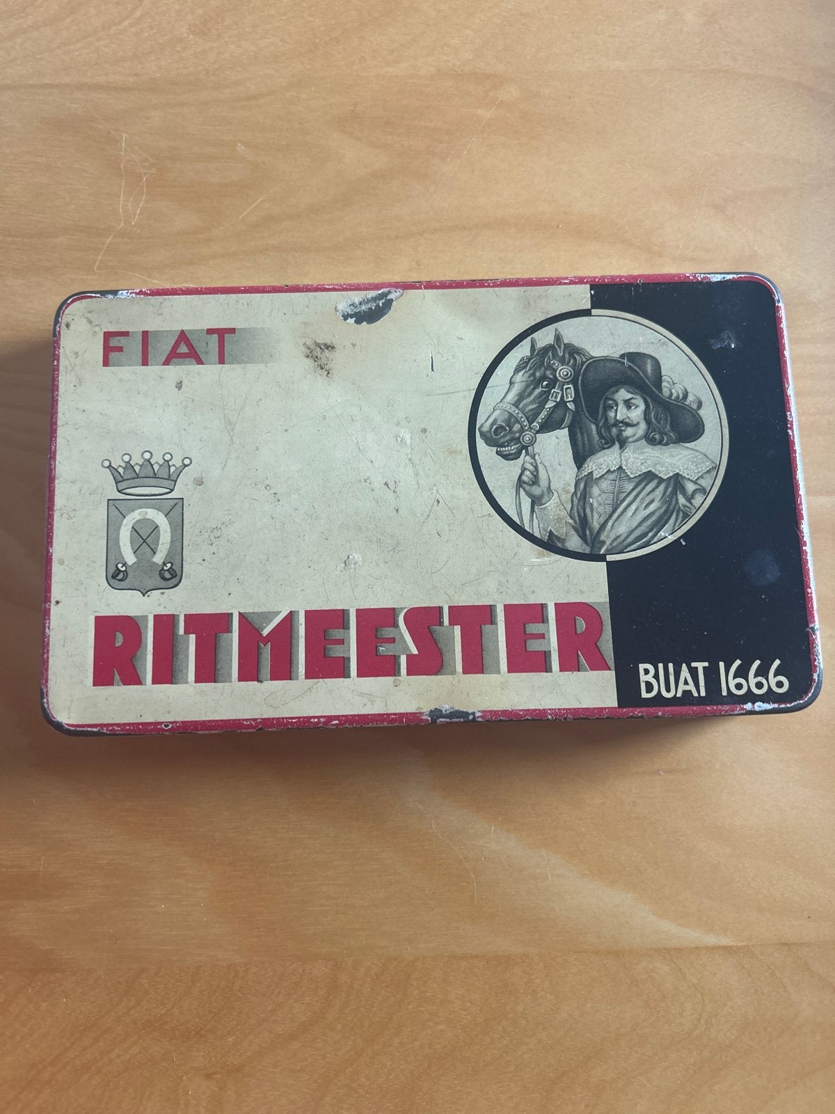 Vintage Ritmeester sigarenblik - Fiat Buat 1666, Ophalen of Verzenden, Gebruikt, Overige, Overige merken